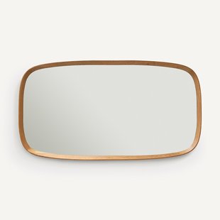 Rechthoekige spiegel in massief eik, H110cm, Orion