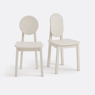 Set van 2 stoelen in essenhout , Tribal