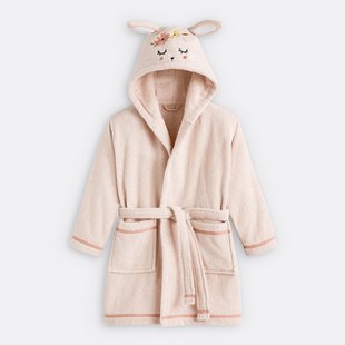 Badjas voor baby en kind met kap, in bio katoen, Florence