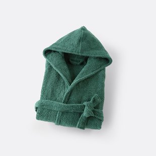 Badjas met kap voor volwassenen, in bio katoen 450 g/m2, Ismo