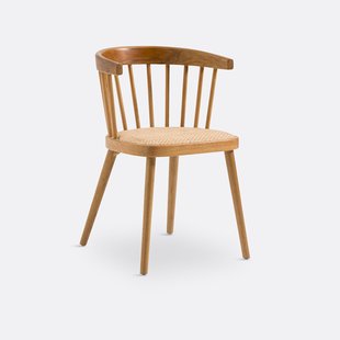 Tafelfauteuil in eik/rotan Portman