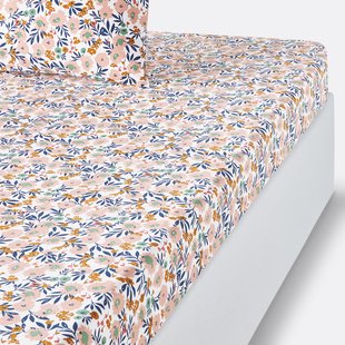 Hoeslaken in perkalkatoen, omslag 30 cm Ohara