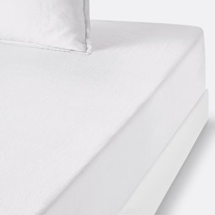 Hoeslaken in gewassen linnen, omslag 35 cm, Linot