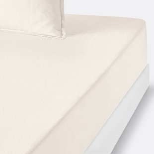 Hoeslaken in gewassen linnen, omslag 35 cm, Linot