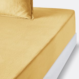 Hoeslaken in gewassen linnen, omslag 35 cm, Linot