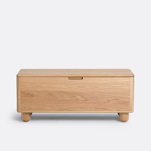 Bank/opbergkist in eiken en fineer, Piero