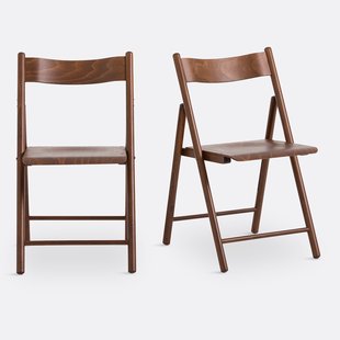 Set van 2 klapstoelen van beukenhout en gefineerd hout, Panni