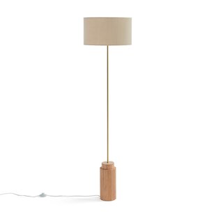 Staande lamp in eik, metaal en linnen, Idna