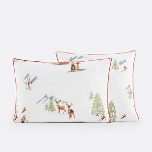 Kussensloop in perkalkatoen, St Moritz