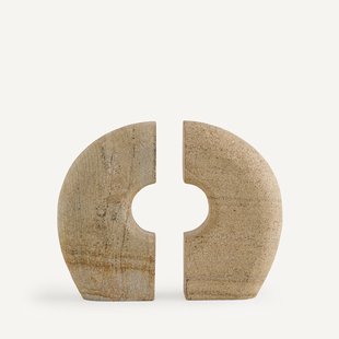 Set van 2 boekensteunen, Sandsti