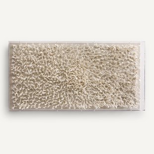 Papier-maché Muurdecoratie onder plexiglas, Sudjo