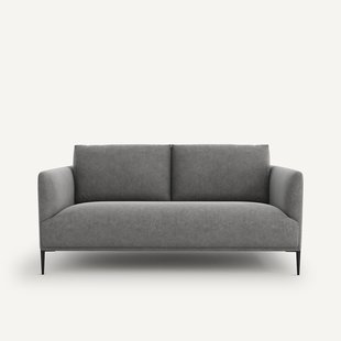 Compacte zitbank in stonewashed fluweel, Oscar, design E. Gallina