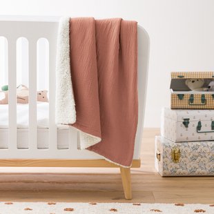 Effen babydekken in tetra en sherpa Kumla