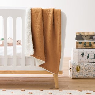 Effen babydekken in tetra en sherpa Kumla