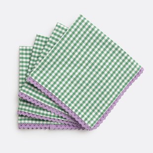 Set van 4 servetten in katoen/linnen Trattoria