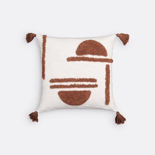 Kussenhoes in getuft katoen, 40x40 cm, Goboa