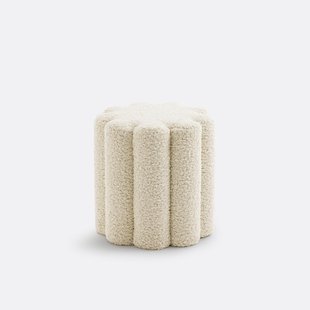 Poef in chenille bouclette, Justyna