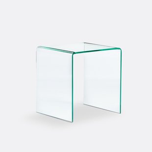 Nachtkastje in gehard glas, Joan