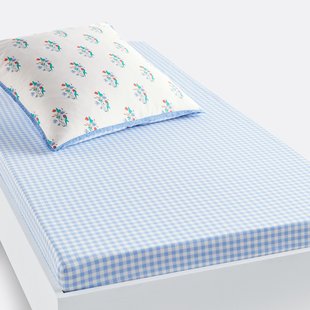 Hoeslaken in  20% gerecycled katoen, Floriane