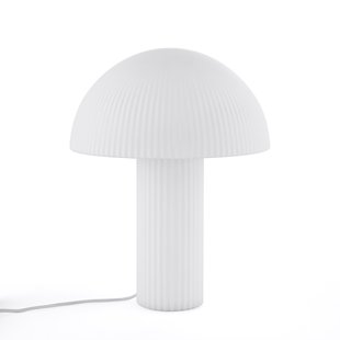 Paddestoel lamp gestreept opaline glas H41,7cm Loulou