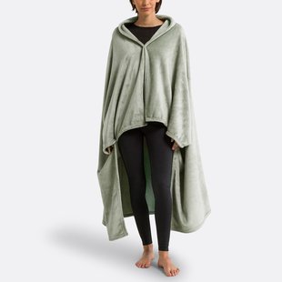 Fleece plaid met mouwen, recycled polyester, Javi