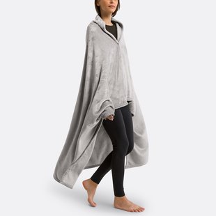 Fleece plaid met mouwen, recycled polyester, Javi