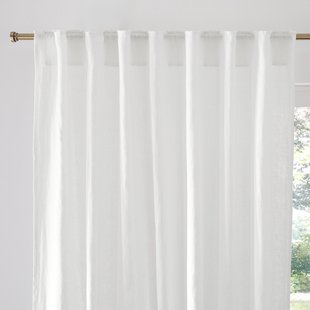 Linnen gordijn afgewerkt met verdekte lussen, Elba