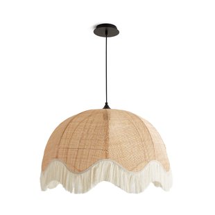 Hanglamp in rotan, met franjes,Ø69 cm, Daphné