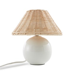 Tafellamp in keramiek en rotan, Alios