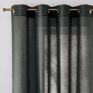 Lussengordijn in polyester en linnen Aron