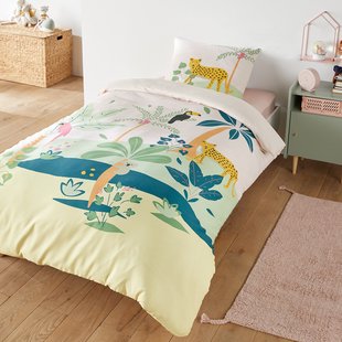 Bedset, recycled microvezel, rechthoekig kussensloop