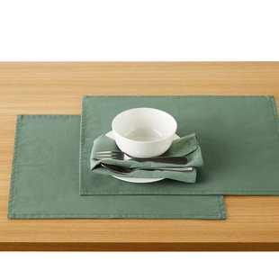 Set van 2 placemats in soepel gecoat katoen, Scénario