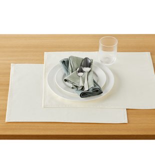 Set van 2 placemats in soepel gecoat katoen, Scénario