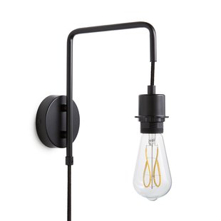 Wandlamp zonder lampenkap in metaal ijzer, Hiba