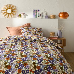 Bedset 50% recycled katoen, rechthoekige kussensloop. Marisol
