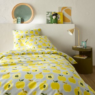 Bedset 50% gerecycled katoen vierkant kussensloop Pommes
