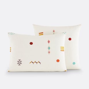 Geborduurde kussensloop, vintage katoen, Imani