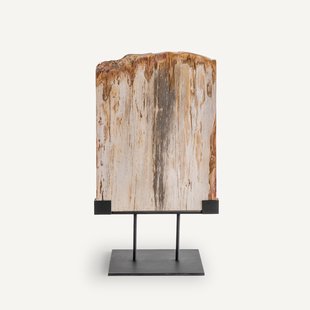 Decoratie in versteend hout op een sokkel, Kayu