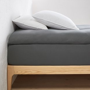 Hoeslaken in jersey voor topdekmatras, 30% recycled katoen