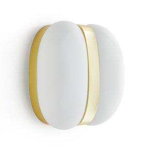 Wandlamp in messing en opaline glas, Sitira