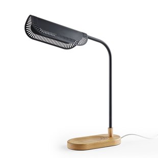 Verstelbare lamp, smeedijzer en eik, Opia