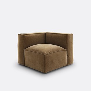 Modulaire hoekbank, vintage ribfluweel, Seven