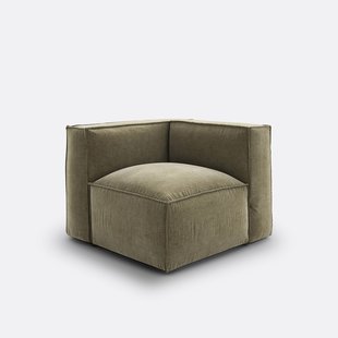 Modulaire hoekbank, vintage ribfluweel, Seven