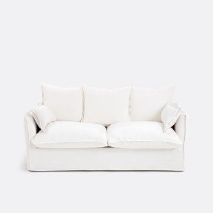 Slaapbank H14 cm in dik linnen, Odna