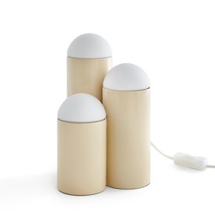 Tafellamp in ijzer en opaline, Quillo