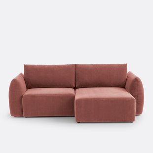 Omvormbare hoekbank in geribd fluweel, Edith