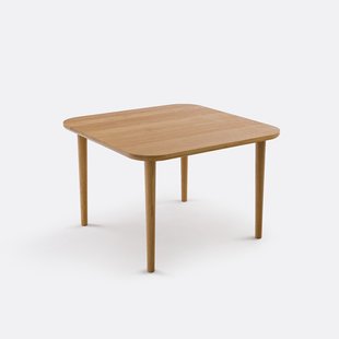 Vierkante salontafel in massief eik, B66 cm, Crueso