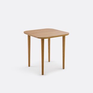 Vierkante salontafel in massief eik, B50 cm, Crueso