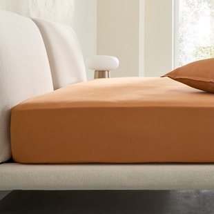 Hoeslaken in gewassen perkal, omslag 30 cm, Sabbal