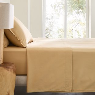 Plat laken in gewassen katoensatijn, Saria